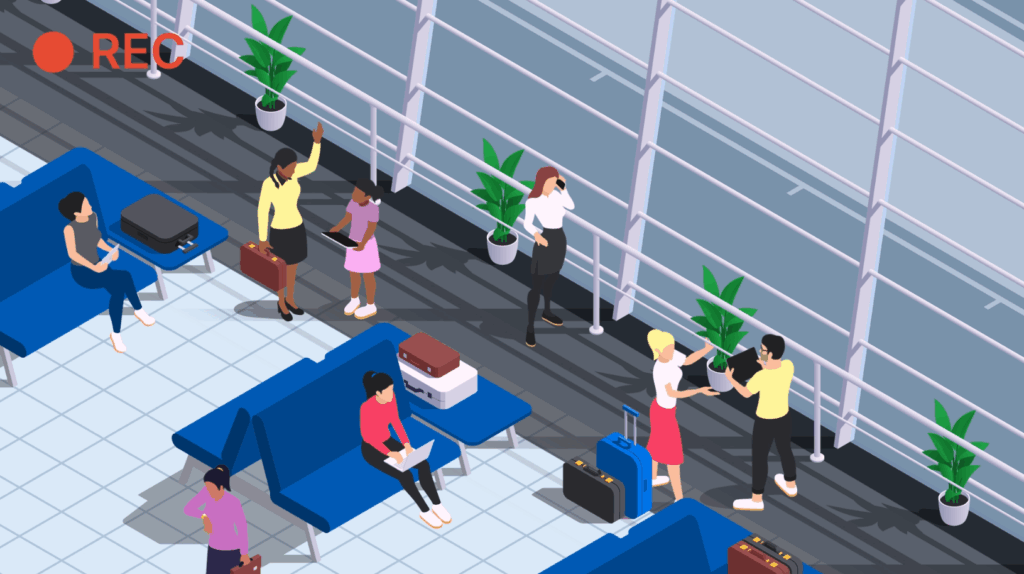 Un aéroport sous vidéosurveillance