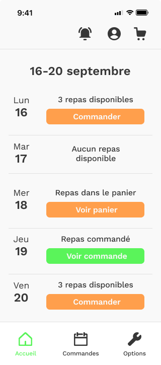 La nouvelle interface de Val'Miam